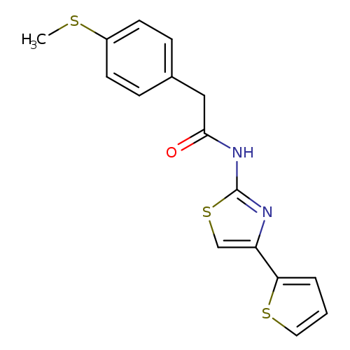 2-[4-(methylsulfanyl)phenyl]-N-[4-(thiophen-2-yl)-1,3-thiazol-2-yl]acetamide