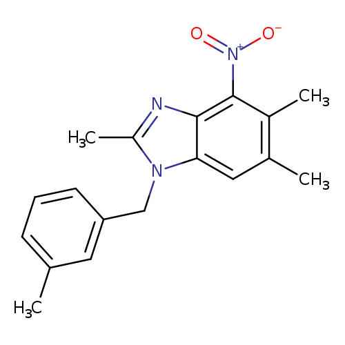 2,5,6-trimethyl-1-[(3-methylphenyl)methyl]-4-nitro-1H-1,3-benzodiazole