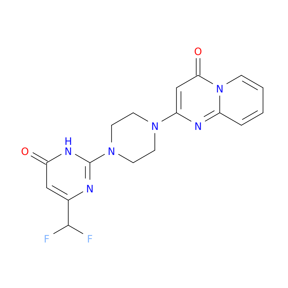 6-(difluoromethyl)-2-(4-{4-oxo-4H-pyrido[1,2-a]pyrimidin-2-yl}piperazin-1-yl)-3,4-dihydropyrimidin-4-one