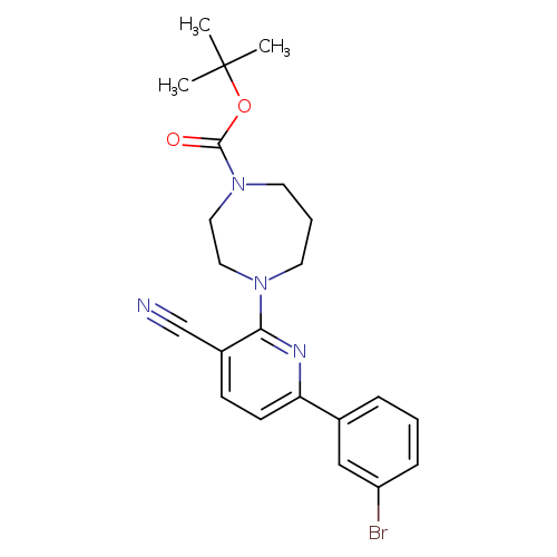 tert-butyl 4-[6-(3-bromophenyl)-3-cyanopyridin-2-yl]-1,4-diazepane-1-carboxylate