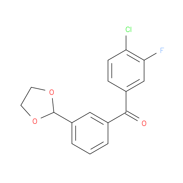 4-Chloro-3'-(1,3-dioxolan-2-yl)-3-fluorobenzophenone