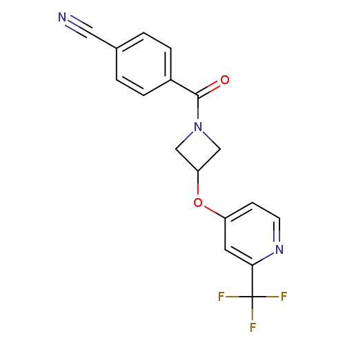 4-(3-{[2-(trifluoromethyl)pyridin-4-yl]oxy}azetidine-1-carbonyl)benzonitrile