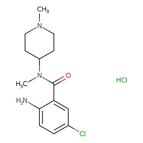 2-amino-5-chloro-N-methyl-N-(1-methylpiperidin-4-yl)benzamide hydrochloride