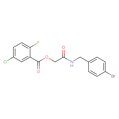 {[(4-bromophenyl)methyl]carbamoyl}methyl 5-chloro-2-fluorobenzoate