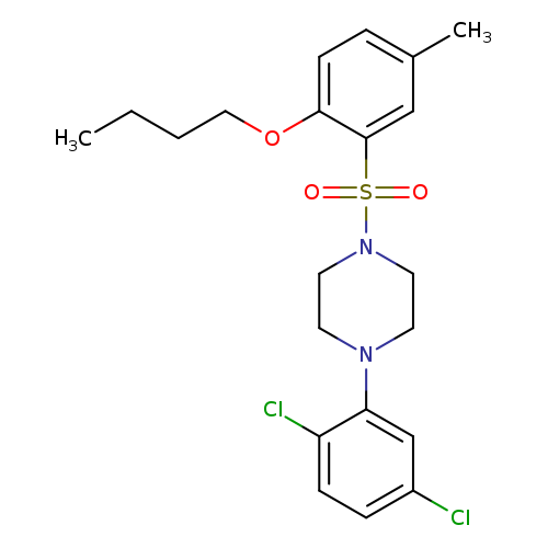 1-(2-butoxy-5-methylbenzenesulfonyl)-4-(2,5-dichlorophenyl)piperazine