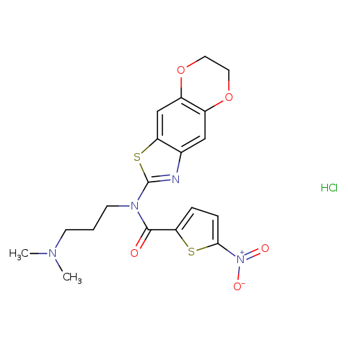 N-[3-(dimethylamino)propyl]-N-{10,13-dioxa-4-thia-6-azatricyclo[7.4.0.0^{3,7}]trideca-1,3(7),5,8-tetraen-5-yl}-5-nitrothiophene-2-carboxamide hydrochloride