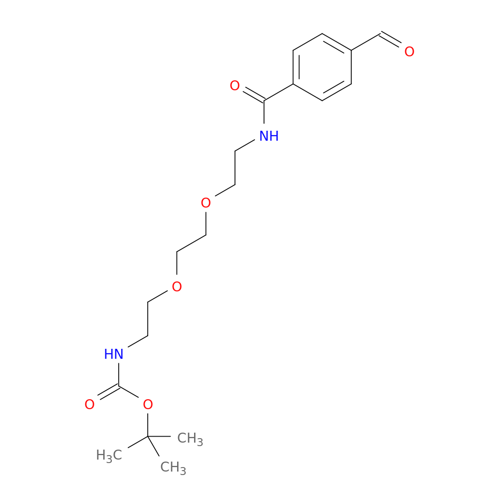 5,8-Dioxa-2,11-diazadodecanoic acid, 12-(4-formylphenyl)-12-oxo-, 1,1-dimethylethyl ester