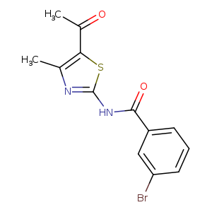 N-(5-acetyl-4-methyl-1,3-thiazol-2-yl)-3-bromobenzamide