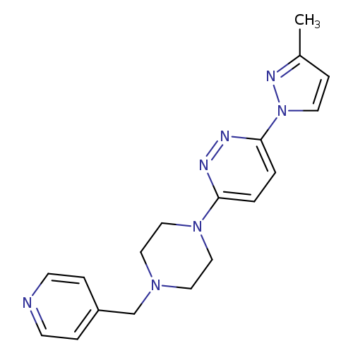3-(3-methyl-1H-pyrazol-1-yl)-6-{4-[(pyridin-4-yl)methyl]piperazin-1-yl}pyridazine