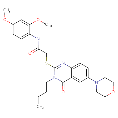 2-{[3-butyl-6-(morpholin-4-yl)-4-oxo-3,4-dihydroquinazolin-2-yl]sulfanyl}-N-(2,4-dimethoxyphenyl)acetamide