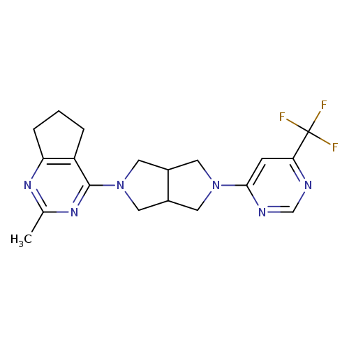 4-(5-{2-methyl-5H,6H,7H-cyclopenta[d]pyrimidin-4-yl}-octahydropyrrolo[3,4-c]pyrrol-2-yl)-6-(trifluoromethyl)pyrimidine