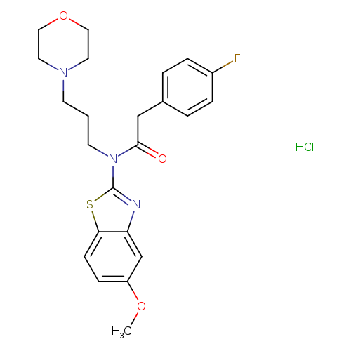 2-(4-fluorophenyl)-N-(5-methoxy-1,3-benzothiazol-2-yl)-N-[3-(morpholin-4-yl)propyl]acetamide hydrochloride