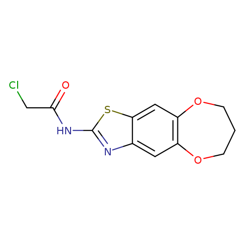 2-chloro-N-{10,14-dioxa-4-thia-6-azatricyclo[7.5.0.0,3,7]tetradeca-1(9),2,5,7-tetraen-5-yl}acetamide