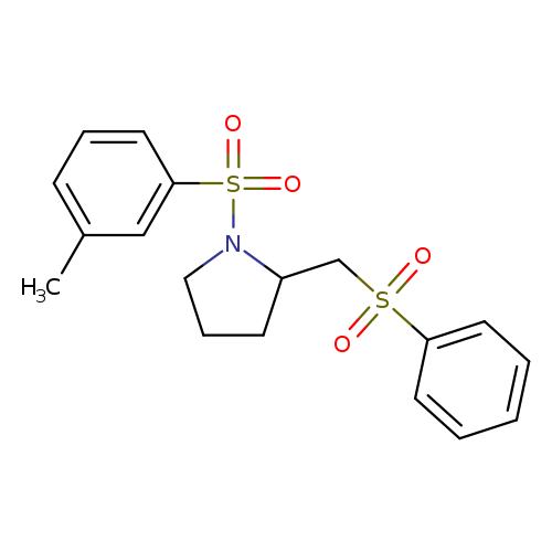 2-[(benzenesulfonyl)methyl]-1-(3-methylbenzenesulfonyl)pyrrolidine