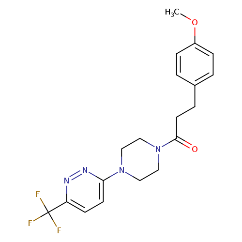3-(4-methoxyphenyl)-1-{4-[6-(trifluoromethyl)pyridazin-3-yl]piperazin-1-yl}propan-1-one