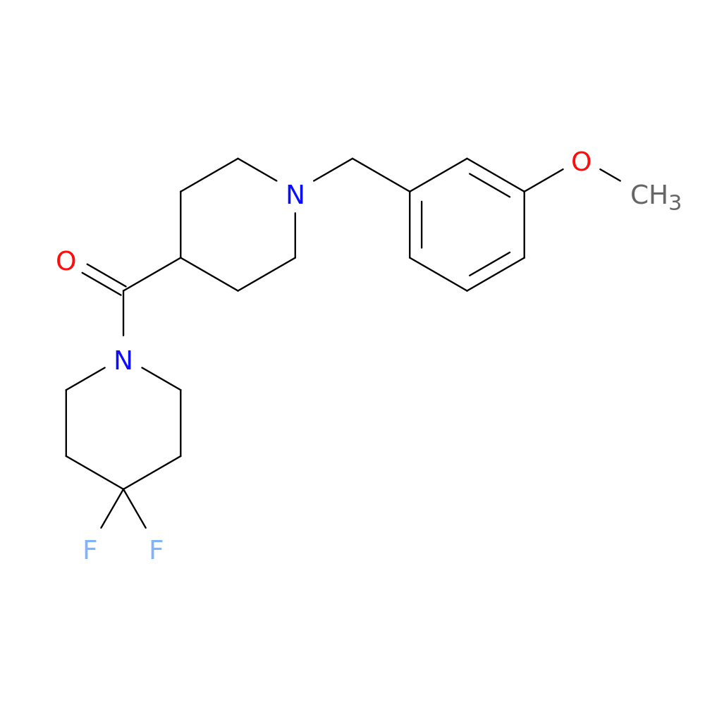 4,4-difluoro-1-{1-[(3-methoxyphenyl)methyl]piperidine-4-carbonyl}piperidine
