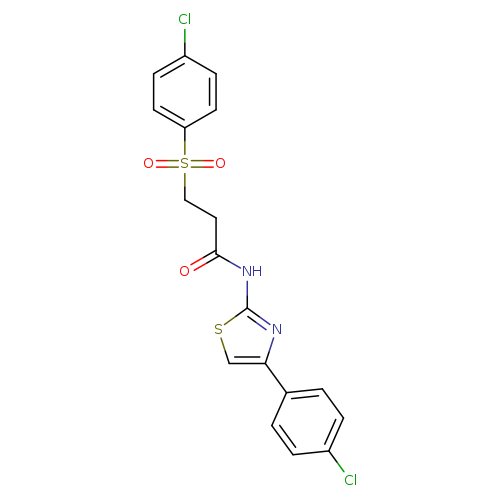 3-(4-chlorobenzenesulfonyl)-N-[4-(4-chlorophenyl)-1,3-thiazol-2-yl]propanamide