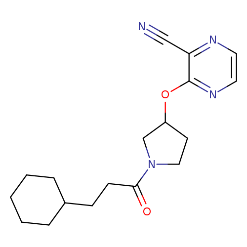 3-{[1-(3-cyclohexylpropanoyl)pyrrolidin-3-yl]oxy}pyrazine-2-carbonitrile