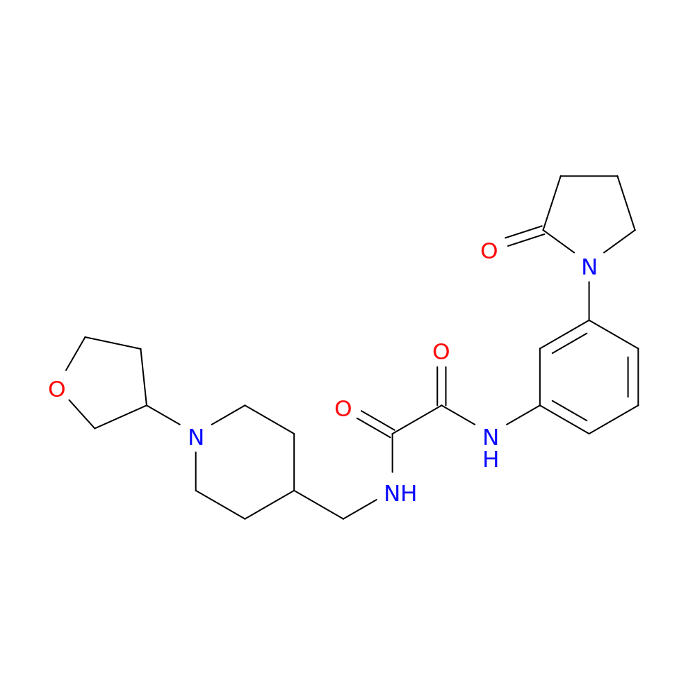 N-{[1-(oxolan-3-yl)piperidin-4-yl]methyl}-N'-[3-(2-oxopyrrolidin-1-yl)phenyl]ethanediamide