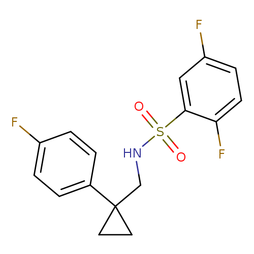2,5-difluoro-N-{[1-(4-fluorophenyl)cyclopropyl]methyl}benzene-1-sulfonamide