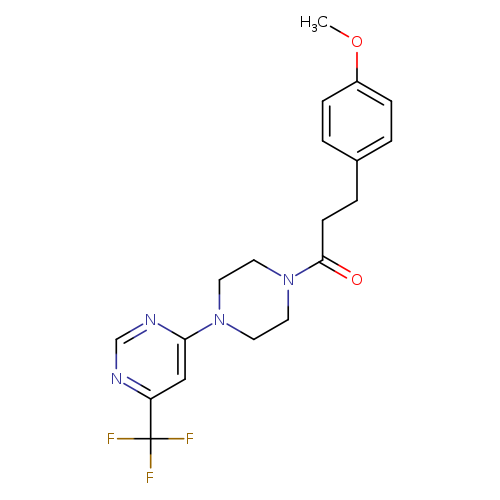 3-(4-methoxyphenyl)-1-{4-[6-(trifluoromethyl)pyrimidin-4-yl]piperazin-1-yl}propan-1-one