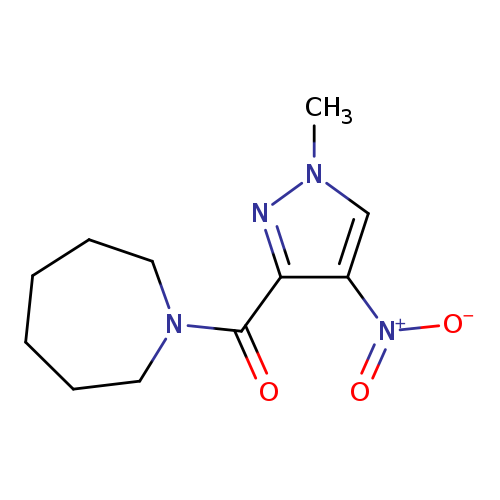 1-({4-nitro-1-methyl-1H-pyrazol-3-yl}carbonyl)azepane