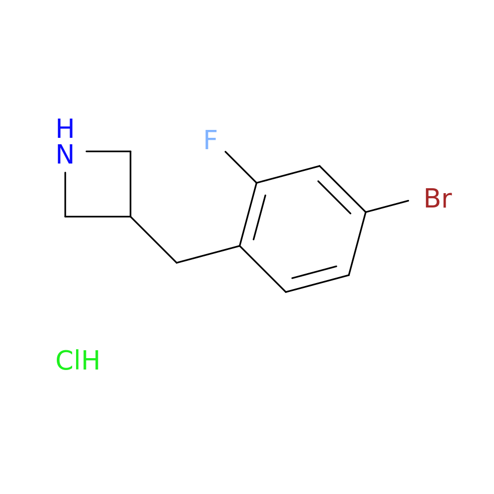 3-[(4-bromo-2-fluorophenyl)methyl]azetidine hydrochloride