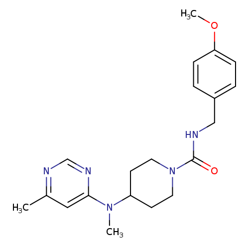 N-[(4-methoxyphenyl)methyl]-4-[methyl(6-methylpyrimidin-4-yl)amino]piperidine-1-carboxamide