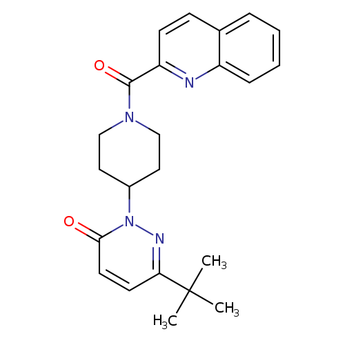 6-tert-butyl-2-[1-(quinoline-2-carbonyl)piperidin-4-yl]-2,3-dihydropyridazin-3-one