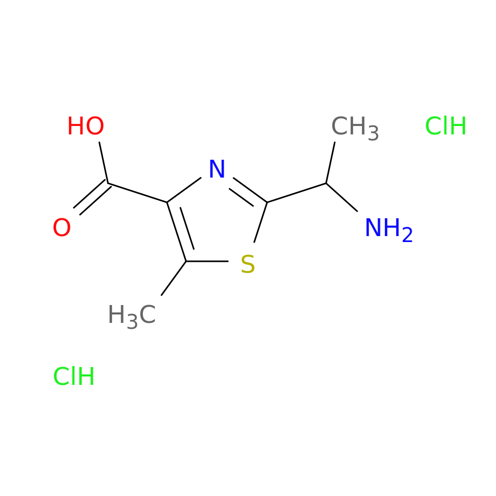 2-(1-aminoethyl)-5-methyl-1,3-thiazole-4-carboxylic acid dihydrochloride