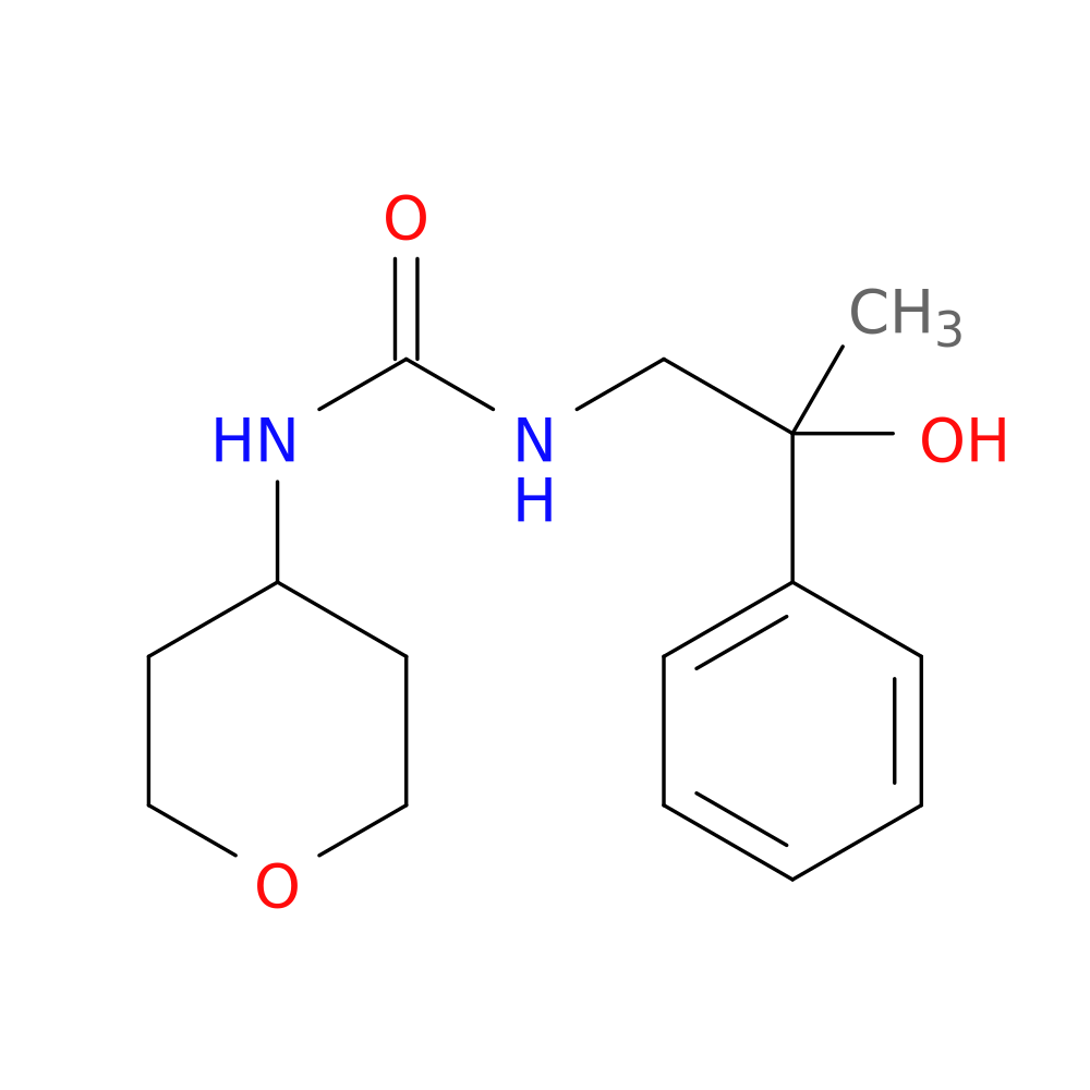 3-(2-hydroxy-2-phenylpropyl)-1-(oxan-4-yl)urea