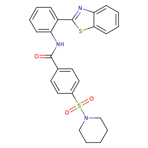 N-[2-(1,3-benzothiazol-2-yl)phenyl]-4-(piperidine-1-sulfonyl)benzamide