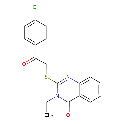 2-{[2-(4-chlorophenyl)-2-oxoethyl]sulfanyl}-3-ethyl-3,4-dihydroquinazolin-4-one