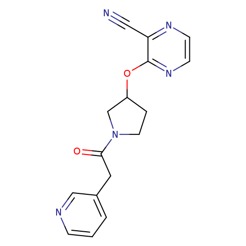 3-({1-[2-(pyridin-3-yl)acetyl]pyrrolidin-3-yl}oxy)pyrazine-2-carbonitrile