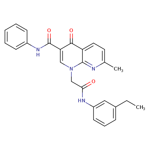 1-{[(3-ethylphenyl)carbamoyl]methyl}-7-methyl-4-oxo-N-phenyl-1,4-dihydro-1,8-naphthyridine-3-carboxamide