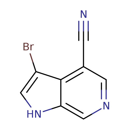 1H-Pyrrolo[2,3-c]pyridine-4-carbonitrile, 3-bromo-
