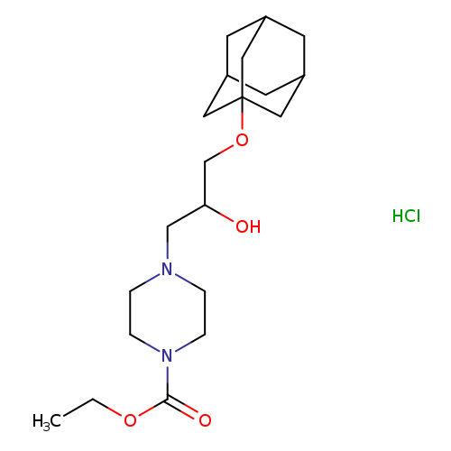 ethyl 4-[3-(adamantan-1-yloxy)-2-hydroxypropyl]piperazine-1-carboxylate hydrochloride