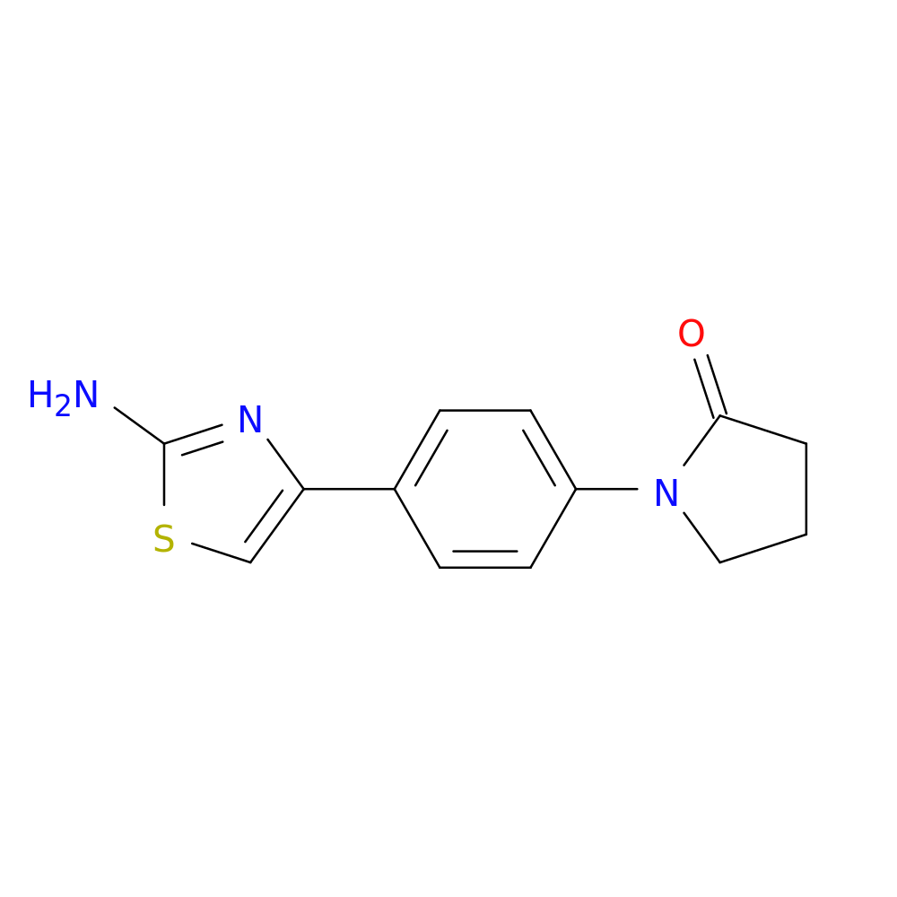 1-[4-(2-amino-1,3-thiazol-4-yl)phenyl]pyrrolidin-2-one