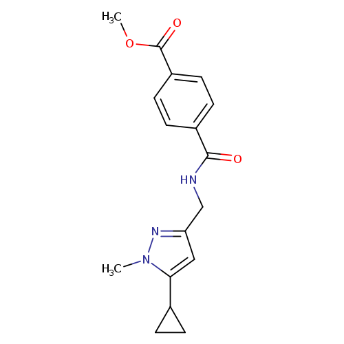 methyl 4-{[(5-cyclopropyl-1-methyl-1H-pyrazol-3-yl)methyl]carbamoyl}benzoate