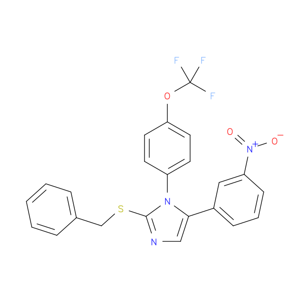 2-(benzylsulfanyl)-5-(3-nitrophenyl)-1-[4-(trifluoromethoxy)phenyl]-1H-imidazole