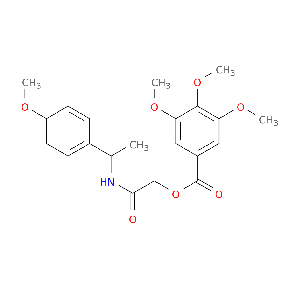 {[1-(4-methoxyphenyl)ethyl]carbamoyl}methyl 3,4,5-trimethoxybenzoate