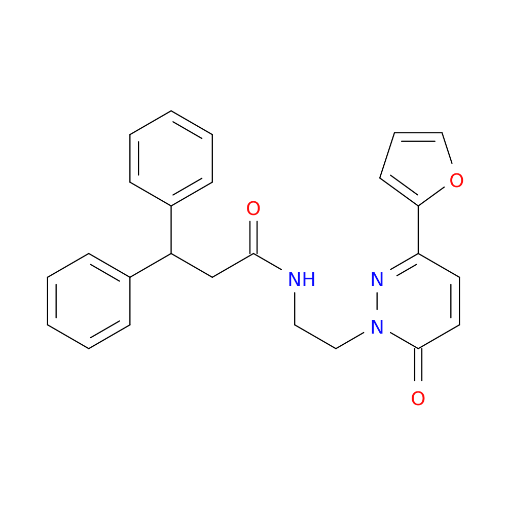 N-{2-[3-(furan-2-yl)-6-oxo-1,6-dihydropyridazin-1-yl]ethyl}-3,3-diphenylpropanamide