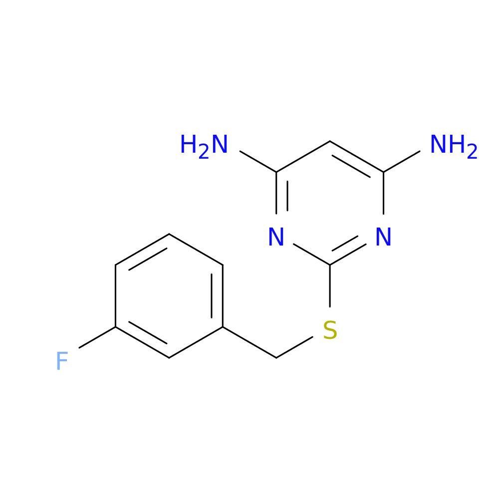 2-[(3-fluorobenzyl)sulfanyl]-4,6-pyrimidinediamine