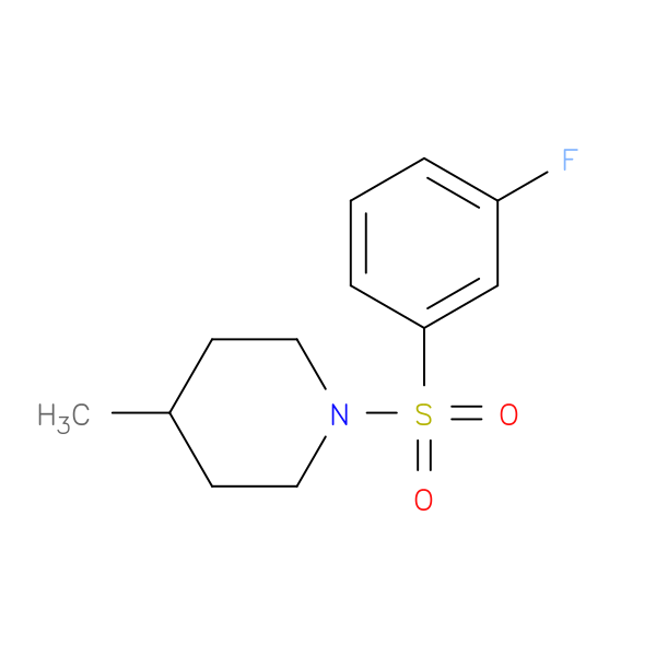 1-[(3-fluorophenyl)sulfonyl]-4-methylpiperidine