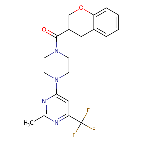 4-[4-(3,4-dihydro-2H-1-benzopyran-3-carbonyl)piperazin-1-yl]-2-methyl-6-(trifluoromethyl)pyrimidine