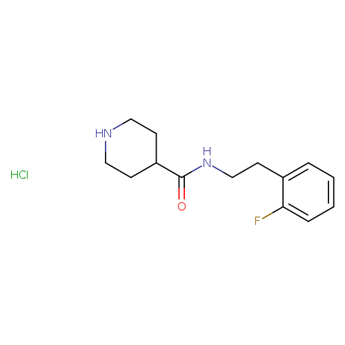 N-[2-(2-fluorophenyl)ethyl]piperidine-4-carboxamide hydrochloride