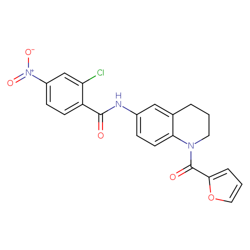 2-chloro-N-[1-(furan-2-carbonyl)-1,2,3,4-tetrahydroquinolin-6-yl]-4-nitrobenzamide