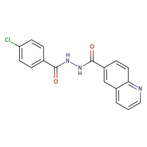 4-chloro-N'-(quinoline-6-carbonyl)benzohydrazide
