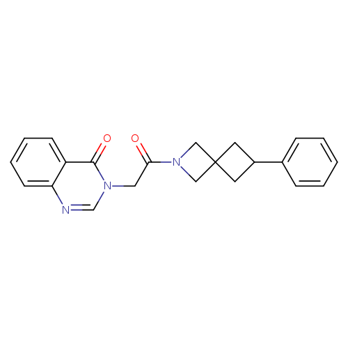 3-(2-oxo-2-{6-phenyl-2-azaspiro[3.3]heptan-2-yl}ethyl)-3,4-dihydroquinazolin-4-one