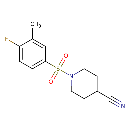 1-(4-fluoro-3-methylbenzenesulfonyl)piperidine-4-carbonitrile